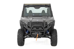 Polaris Xpedition ADV-5 Light Mount - Front - Rough Country - Single Row Light | Black Series - Black - 2024+